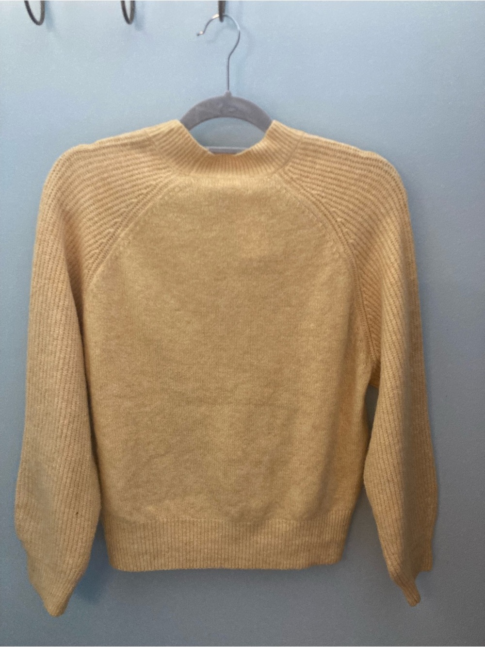 Philosophy Pale Yellow Ribbed Crew Knit Sweater